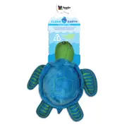 Spunky Pup Clean Earth Plush Turtle Dog Squeaker Toy Large