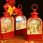 Christmas Lantern Flat(Santa on sleigh) Snow Globe Lantern for Girls Women Gift