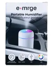 Emrge Portable USB LED Mini Car Home Humidifier Aroma Oil Diffuser Mist Purifier