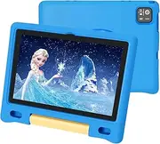 NRKDUBQ Kids Tablet, 10.1 inch IPS HD Touchscreen Android 14 64 GB Storage, 8GB (4+4 Virtual) RAM, Octa Core Tablet for Kid with Kid-Proof Case, Parental Controls, 12-hr Battery, WiFi, GPS – Blue