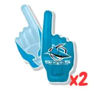 Cronulla Sharks NRL Inflatable Hand Finger Sign x 2