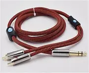 Audio Cable Stereo 6.35mm to 2*RCA Soundbox Mixer AMP TRS Jack 1/4'' to Dual RCA Shielding OFC Cable 1M 2M 3M 5M 8M(Red,12meter)