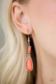 Paparazzi: Courageously Canyon - Orange Earrings