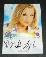 2016 Benchwarmer NIKKI LEIGH Dreamgirls #63 DreamDate Holo Black Auto/5 PLAYBOY