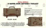 Olive "X Nappa Dori Odyssey Toolkit Bag" Royal Enfield