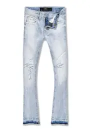 Jordan Craig Martin Stacked Knee Shreds Jeans Ice Blue 30 Size 30 Ice Blue