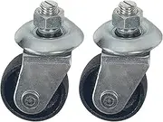 Floor Jack Casters for 3 Ton Floor Jack, Cast Iron Caster Wheels, Floor Jack Replacement Parts Fit for ATD, Cornwell, Mac Tools, Matco, Mountain, Napa, Sunex & More, Pack of 2 (12mm Stem)
