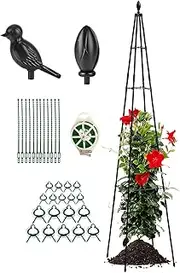 Cucumber Trellis - Outdoor Trellis for Climbing Plants | A-Frame 63 Inch Adjustable Height Plant Support Cage, Gardening Accessories for Flowers Vegetable Fruits