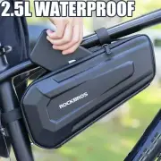 ROCKBROS 2.5L Hard Shell Bike Waterproof Big Triangle Bag Cycling Tube Frame Bag