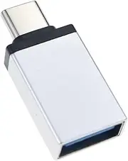 USB C to USB 3.0 Adapter,Aluminum Alloy USB Type-C Male to USB Female Converter fit for Cell Phone,OTG Adapters Cables and Adapters (White)