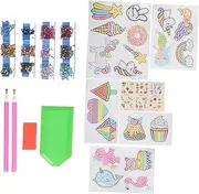 BCOATH 1 Set Diamond Drawing Sticker Kit for Adhesive Rhinestone Art Stickers for Creative Crafting Develops Hands Skills for Parties and DIY Fun