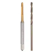 M2 x 0.4 Spiral Point Thread Tap Set with 1.6mm Drill Bit, Titanium Coated