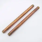 2 Pack 1" Male NPT Threaded 18" Long Red Brass Pipe Nipples