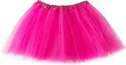 [Lanzom] Women's Classic Elastic 3-Layered Tulle Tutu Skirt Ballet Party Costume