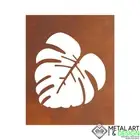 Monstera leaf corten steel wall art 400mm x 500mm