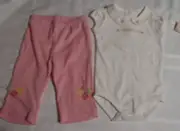 GYMBOREE 6-12 Month Petite Petals Bodysuit Pant Outfit NWT Set