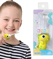 Dinosaur Kids Toothbrush, Toddler Training Toothbrush, Brush Wire PBT, Handle, PP, TPR, PVC Soft Bristle Child-Sized For Boys & Girls, 12.4x1.2cm, Perfect For KidsTraining