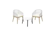 Livsip 3 Piece Outdoor Patio Setting Bistro Set 50cm Table
