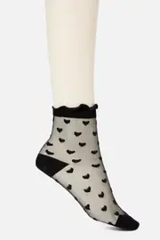 Sheer Hearts Socks