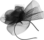[BESTYASH] Stylish Mesh Plume Hair Clip Headband Wedding Fascinator for Bride Elegant Headwear Accessory for Women
