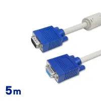 在飛比找PChome24h購物優惠-Cable VGA(3+2)顯示器視訊線公-母 5公尺(29