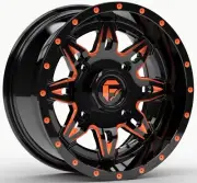 Fuel Lethal 14x7 ATV/UTV Wheel - Gloss Black/Orange (4/156) 4+3 [D6551470A544]