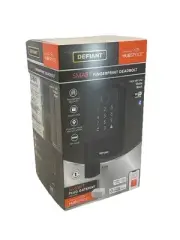 NEW Defiant Hubspace Matte Black Square Fingerprint Electronic Touchpad Deadbolt