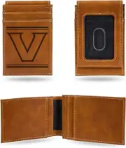 Vanderbilt University Commodores Premium Brown Leather Wallet, Front Pocket...