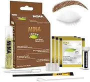 MINA Professional ibrow Henna Professional Tint Kit With Nourishing Oil & Brush Combo Pack No Ammonia Vegan and Cruelty free Upto 30 Applications Light brown