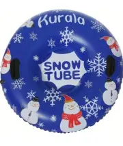 Inflatable Snow Tube Heavy Duty Snow Sled, 47 Inches Super Big Inflatable Snow S