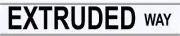 Custom Made Extruded Street Name Sign 2-Sided 3M DOT Legal - Black On White