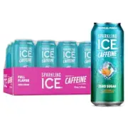 Caffeine Tropical Punch Sparkling Water with Caffeine, Zero Sugar, with Antio...