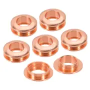 10mm(2/5 Inch) Brass Hole Eyelets, 6 Pcs Arc Surface Grommets, Red Copper