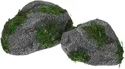 Totority 2pcs Realistic Artificial Rocks for Indoor and Outdoor Landscaping Lightweight Foam Stone Decorations for Aquarium Micro Landscaping and Stage Decor Weather Resistant Design
