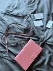 New Coach Pink Crossbody Leather With Care Instructions And Tag