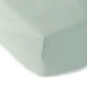 250 Thread Count Cotton Rich Fitted Sheet - Double Bed, Eucalyptus