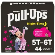 44 Ct Pull-Ups Girls' Night-Time Potty Training Pants Size 5T-6T Overnight