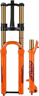 ZECHAO Air Supension Front Fork 27.5/29in, Thru Axle 110mm Mountain Bike Double Shoulder Fork 180mm Travel Maximum Support for 2.7in Tires
