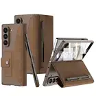 For Samsung Galaxy Z Fold 6 Magnetic Leather Wallet Stand Screen Protector Case