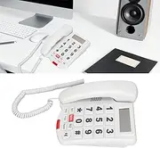 SustVita Big Knob Landline Phone, Amplified Phone for Seniors, One Touch Dialing, Easy to Use for Elderly and Hearing Impaired