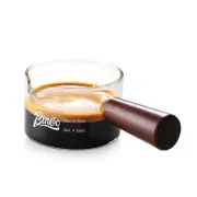 Espresso Shot Glasses with Wood Handle, 120ml Glass Coffee Bean Dosing Cup