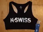NEW K-SWISS Womens Athletic Workout Training Fitness EPIPHANY Sports Bra Large L