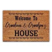 Funny Coir Doormat Welcome to Grandma and Grandpa's House Welcome Front Porch