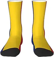 [EdWal] Soft Flag of Romania print Moisture Wicking Socks Sports Socks for Men and Women Warm thermal Boot Hiking Socks