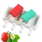 4 Cell Silicone Frozen Ice Cream Mold Juice Maker Frozen Ice Lolly Cake Mould