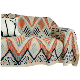 波西米亞風沙發毯民族風搭毯北歐披肩空調蓋毯民宿針織流蘇床尾毯 (8.3折)