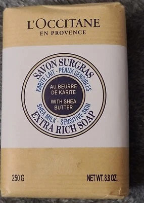 NEW - L'Occitane - Shea Milk - Sensitive Skin - Extra Rich Soap Bar 8.8 oz