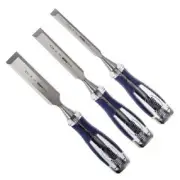 Irwin STEEL WOOD CHISEL SET 3-Pieces 1″, 1/2″ & 3/4″, Split-Proof Acetate Handle
