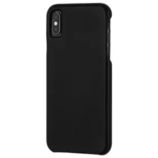 【美國 CASE-MATE】iPhone XS Max Barely There Leather(簡約超薄真皮手機殼 - 黑)