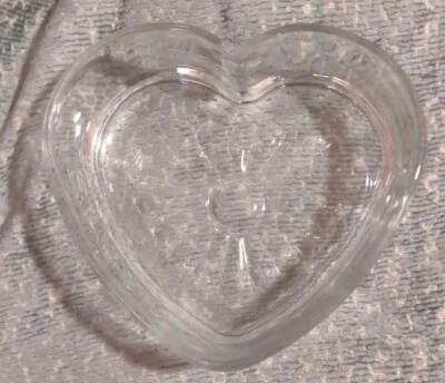 Libbey 5072 - 6" Clear Heart Shaped Glass Bowl Candy Dish Trinket Valentines